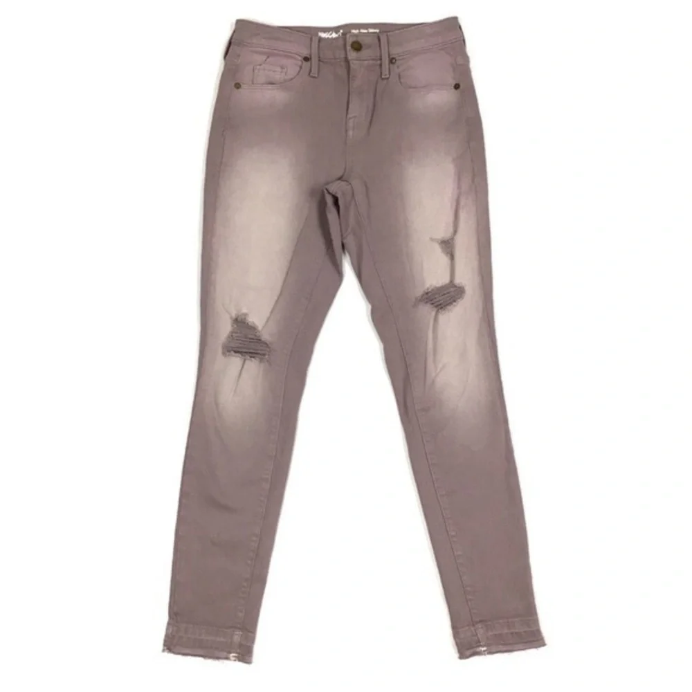 Mossimo Distressed Lilac High Rise‎ Skinny Jean